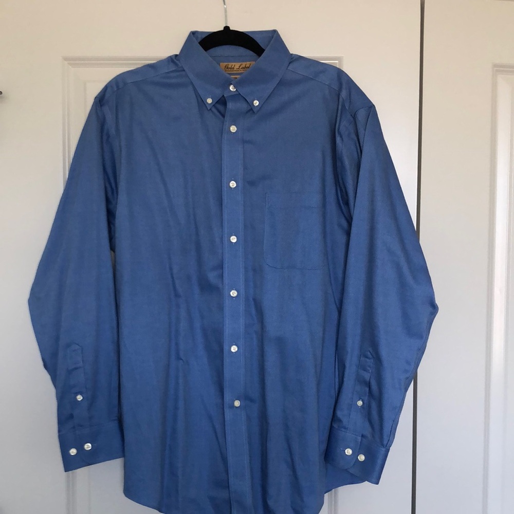 Men’s Gold Label, dress shirt, size Largr